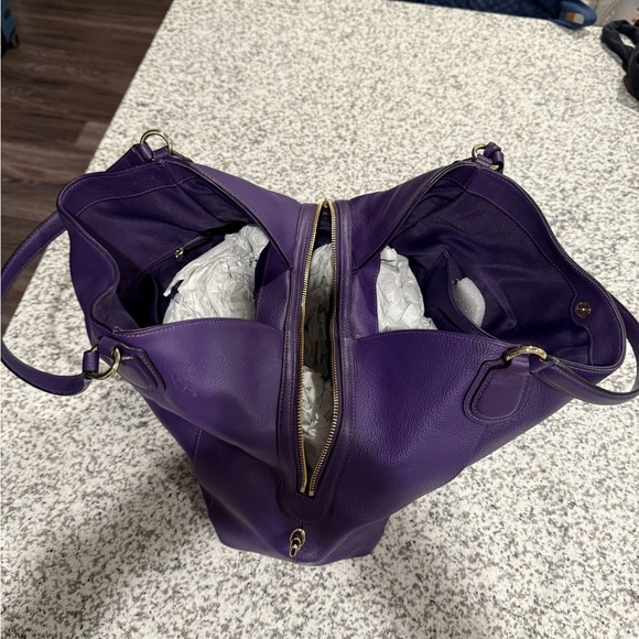 Coach Purple Leather Handbag - Picture 10 of 16